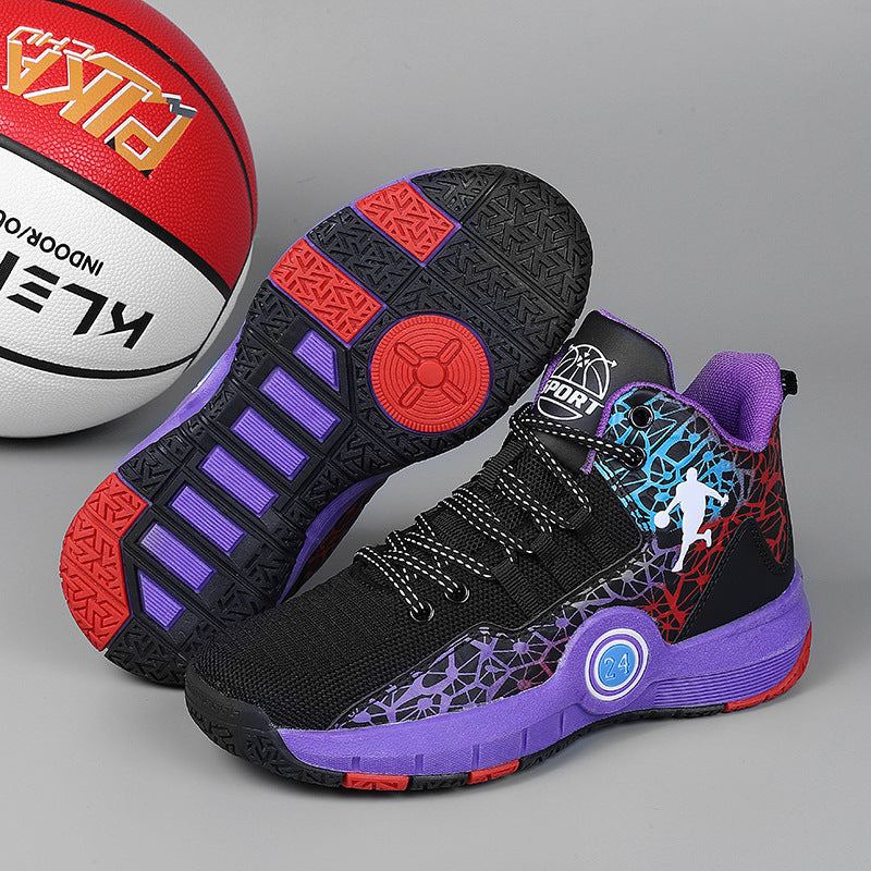 Boys Mesh Breathable Durable Casual Basketball Sneakers