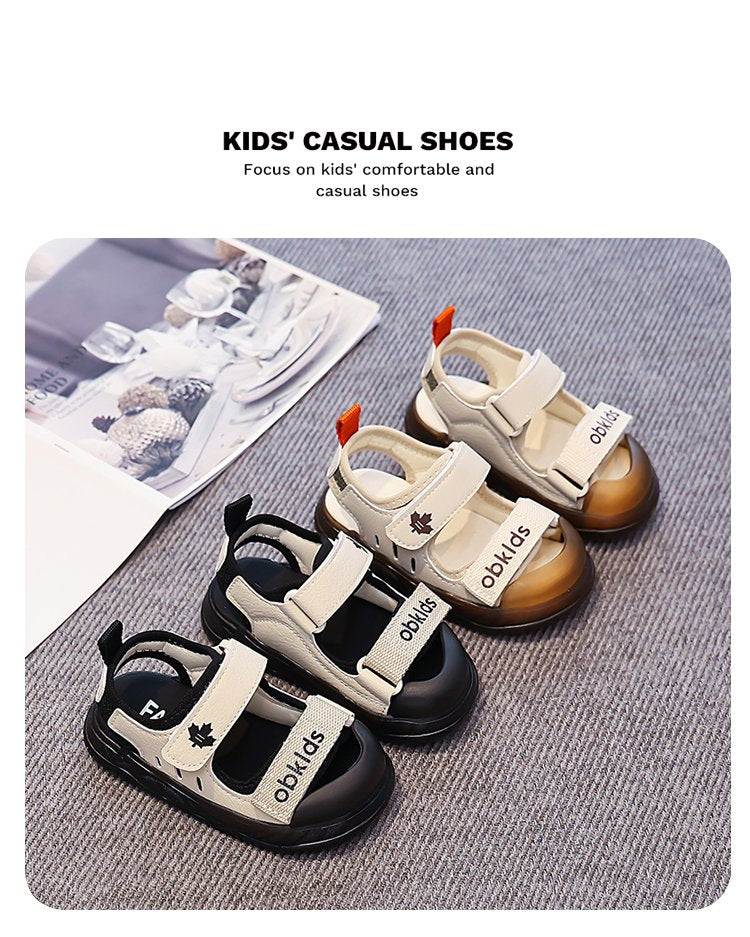 Children's Beach Shoes Summer New Style Medium And Large Children's And Boys' Sandals Velcro Children's Shoes