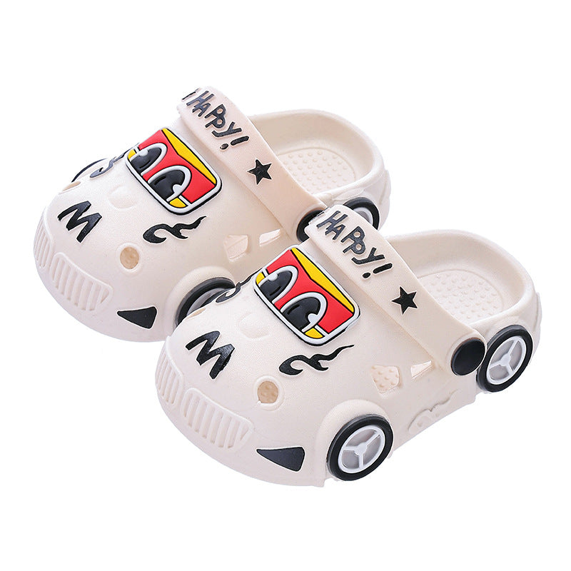 Childrens Car-Shaped Glowing Non-Slip Soft-Soled Slippers