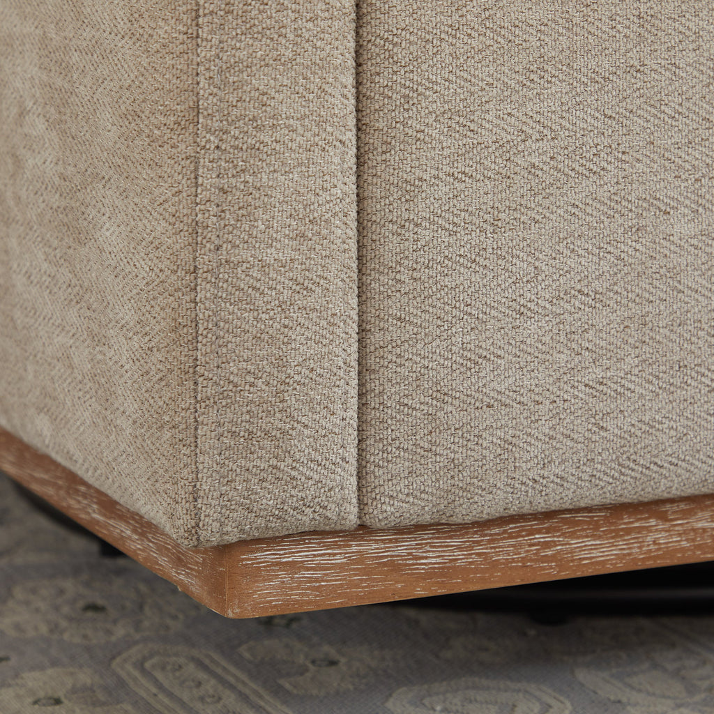 30.5"W Square Upholstered Swivel Accent Chair