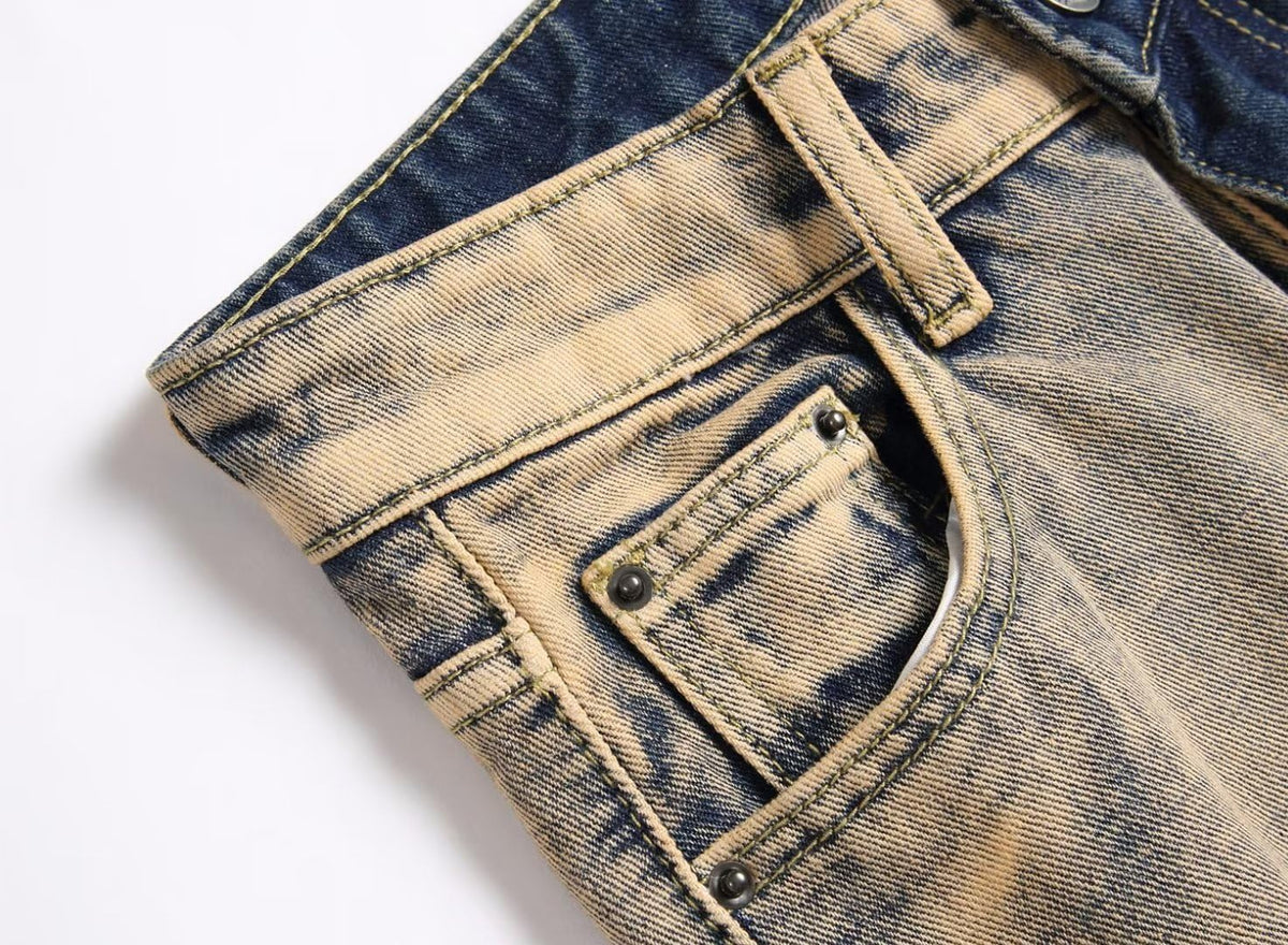HENGAO Boy's Distressed Ripped Skinny Jeans