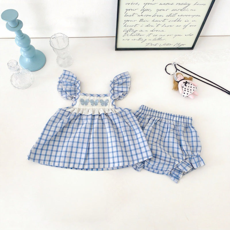 Lotus-leaf-sleeve Camisole Floral Shorts