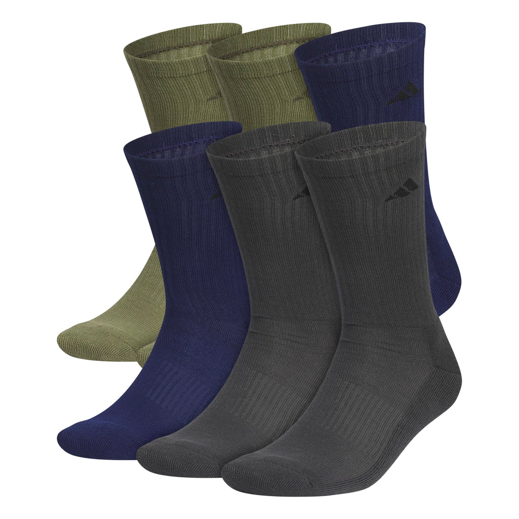 adidas Men's Athletic Cushioned Crew Socks 6 Pairs