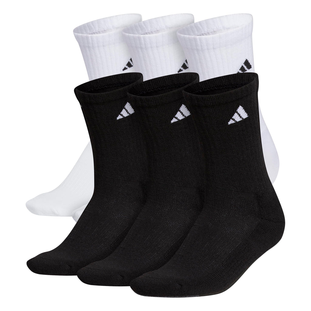 adidas Men's Athletic Cushioned Crew Socks 6 Pairs