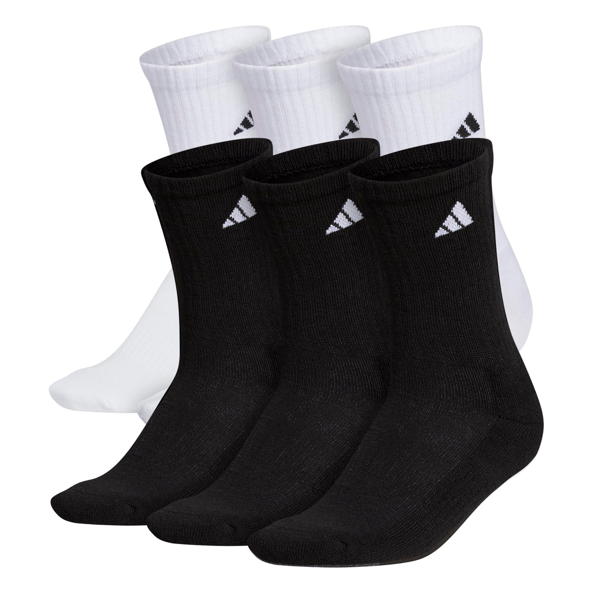 adidas Men's Athletic Cushioned Crew Socks 6 Pairs