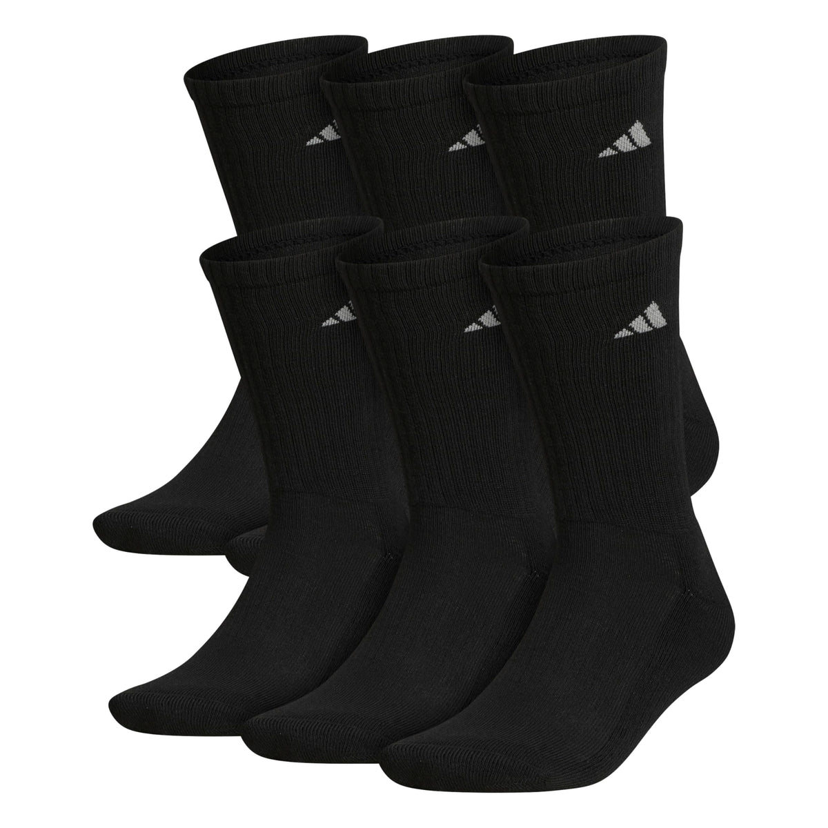 adidas Men's Athletic Cushioned Crew Socks 6 Pairs