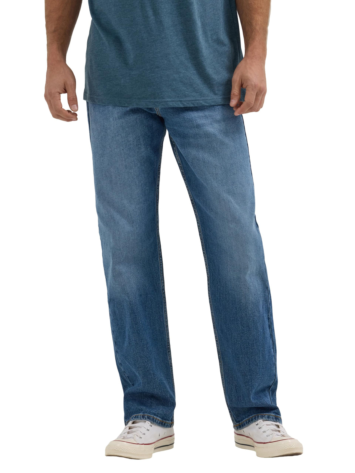 Wrangler Mens Men's Free-to-Stretch Relaxed Fit Jean