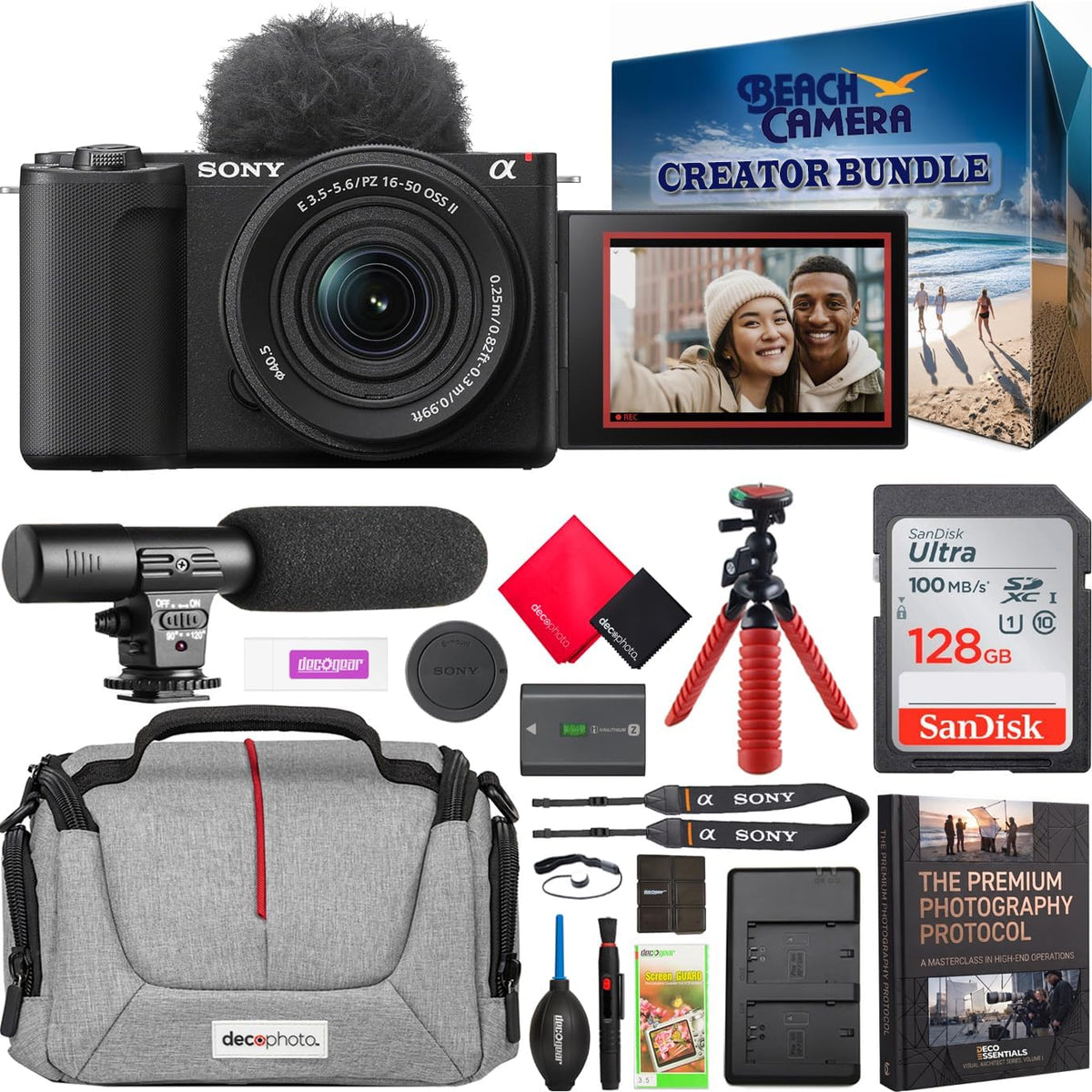 Sony ZV-E10 II Mirrorless APS-C Vlog Camera w/ 16-50mm Lens Black Bundle