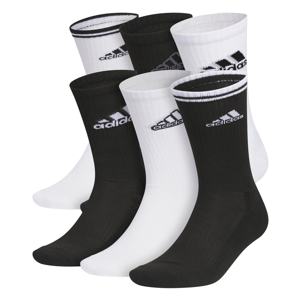 adidas Men's Athletic Cushioned Crew Socks 6 Pairs