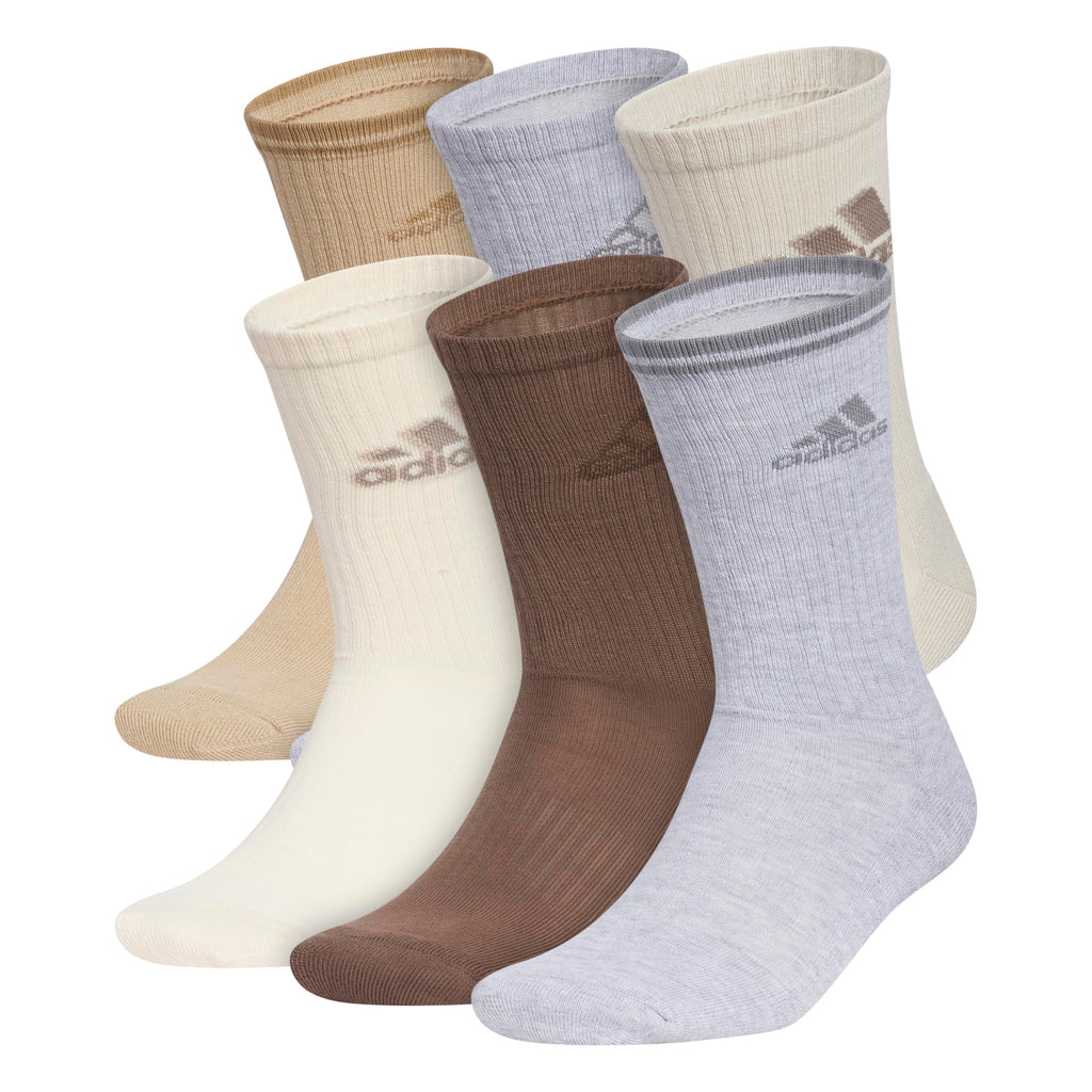 adidas Men's Athletic Cushioned Crew Socks 6 Pairs
