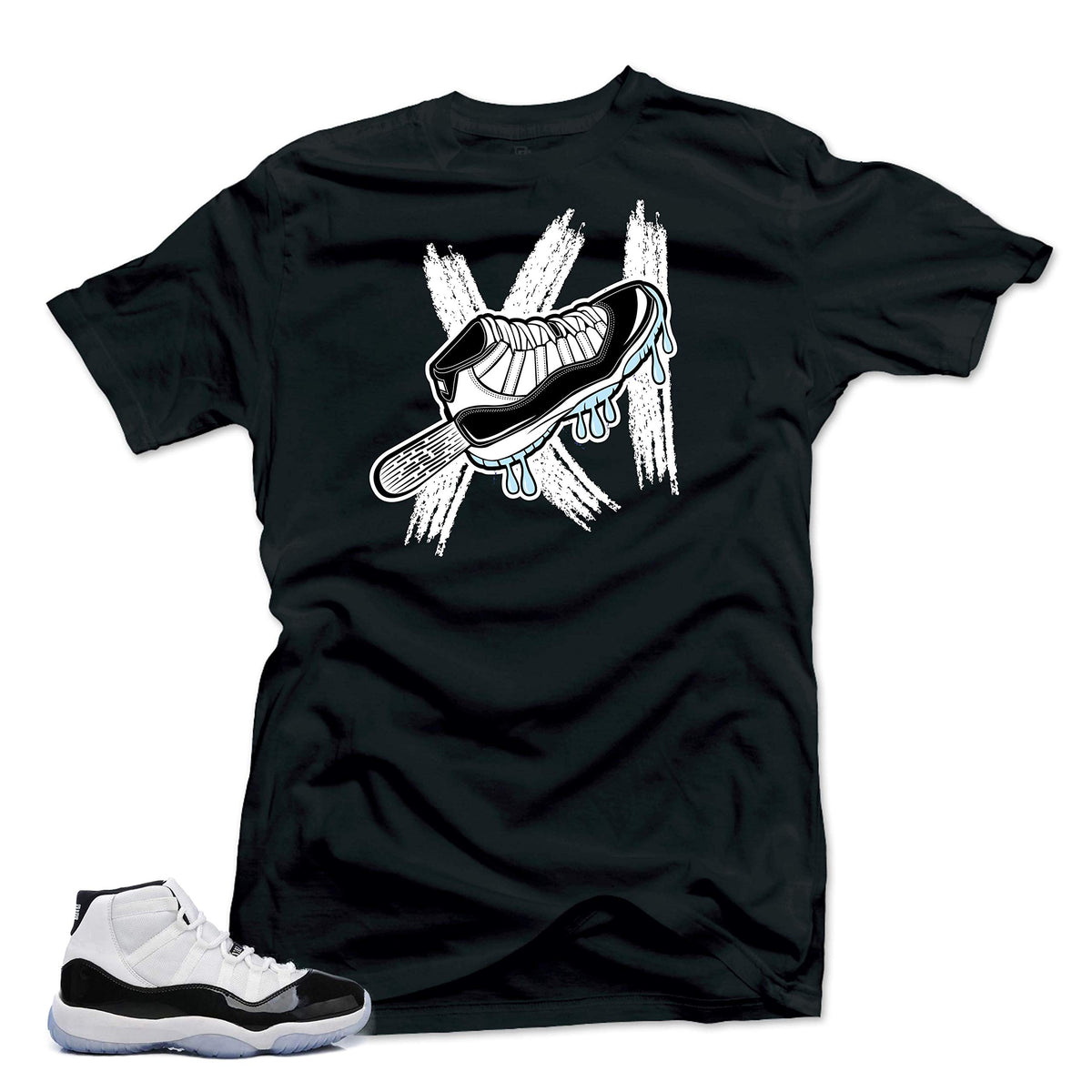 SNELOS Sneaker Matching Graphic T Shirt for Men Breathable Cotton Streetwear Tee Casual Style