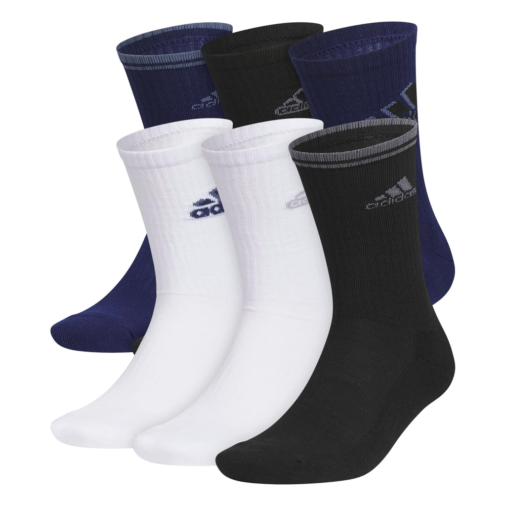 adidas Men's Athletic Cushioned Crew Socks 6 Pairs