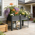 Patio Planter Box - Outdoor Elevated Raised Garden Bed