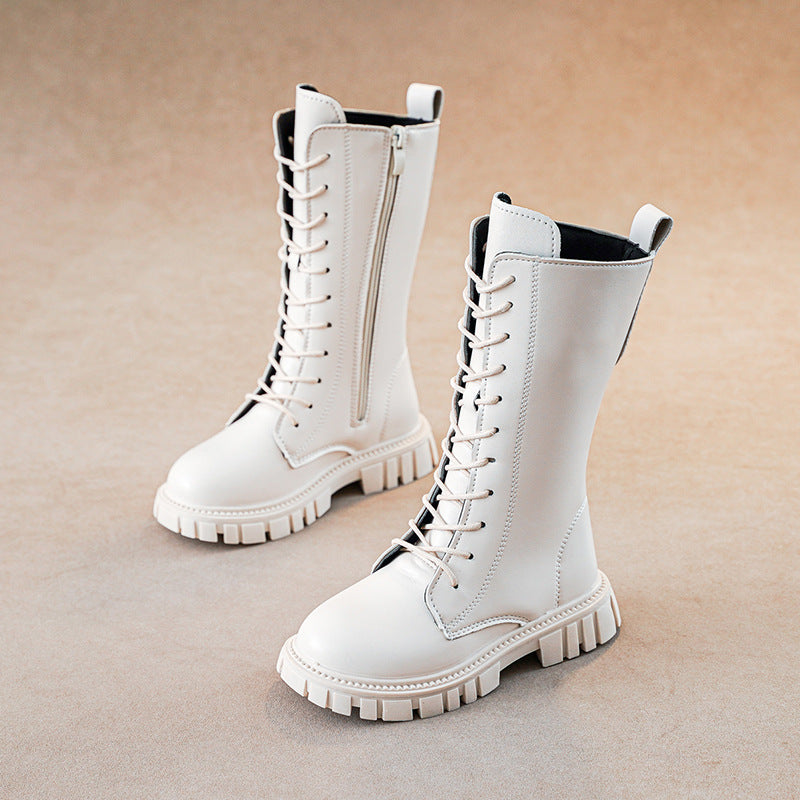 British-style Childrens Knee-high Boots For Girls