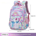 Spine-Protecting Load-Reducing Cartoon Cat Childrens School Bag