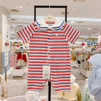 Little Flying Horse Baby Pure Cotton Cartoon Striped Onesie