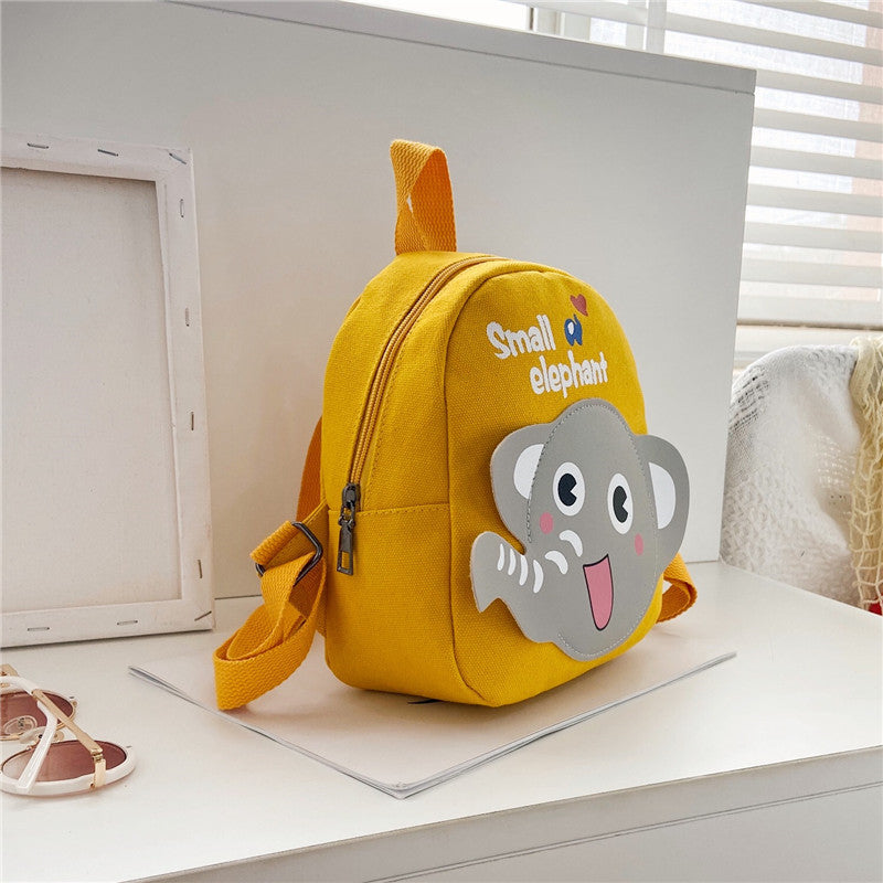 Boys Canvas Backpack Cute Cartoon School Bag