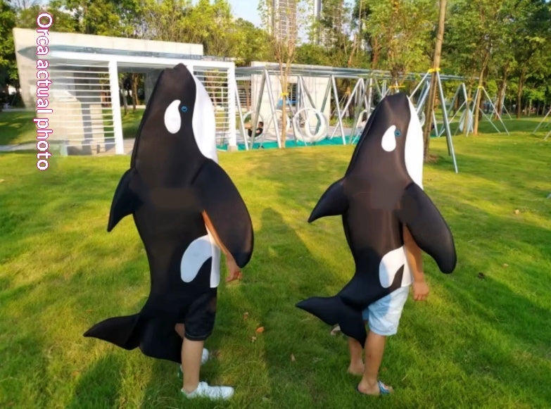 Killer Whale Marine Life COS Costume Childrens Parent-Child Outfit