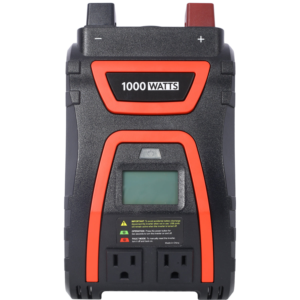 1000 Watt Power Inverter with LED Display - Modified Sine Wave, Portable - Black