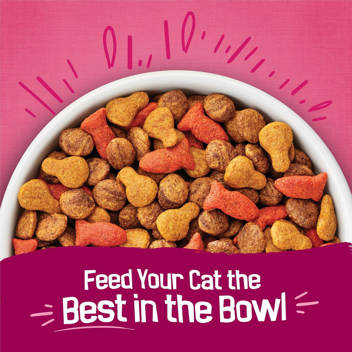 Friskies Purina Gravy Swirlers Dry Cat Food, Chicken & Salmon, 22 lb Bag