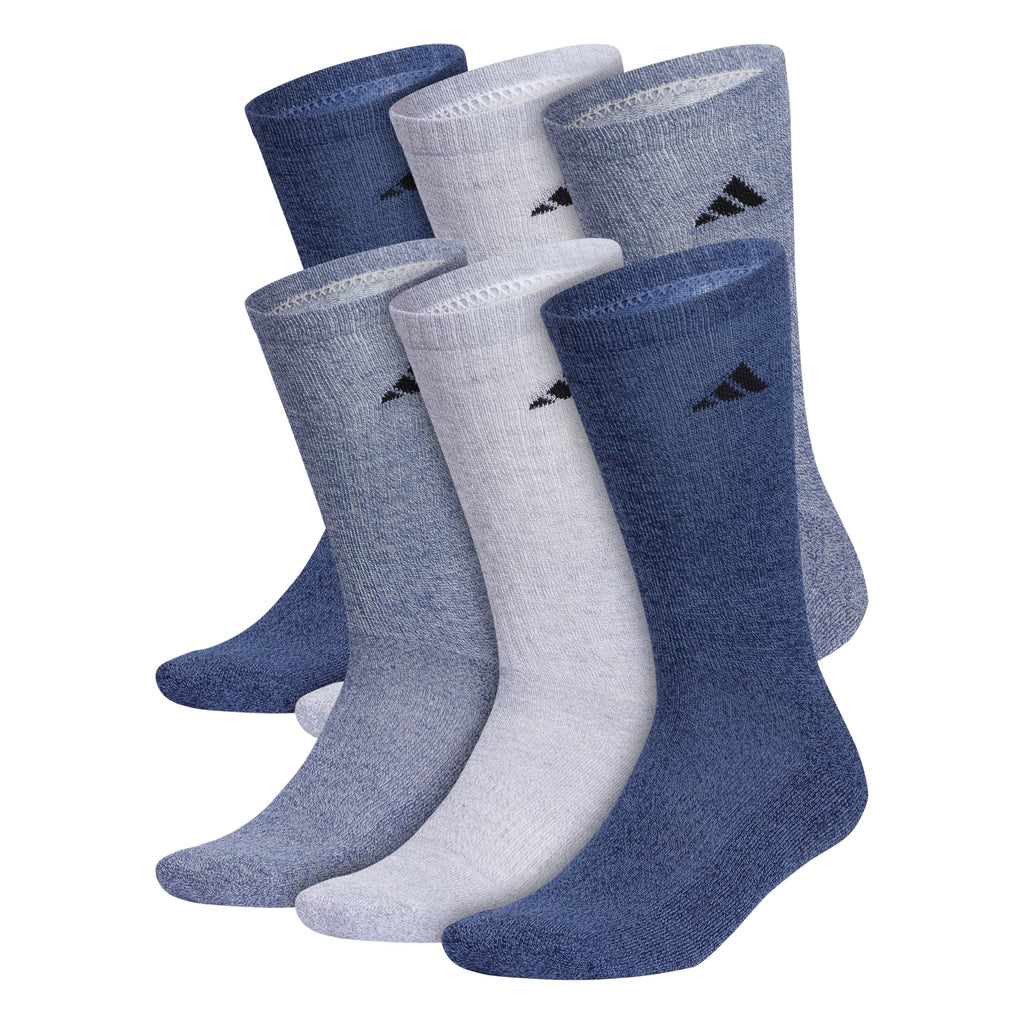 adidas Men's Athletic Cushioned Crew Socks 6 Pairs