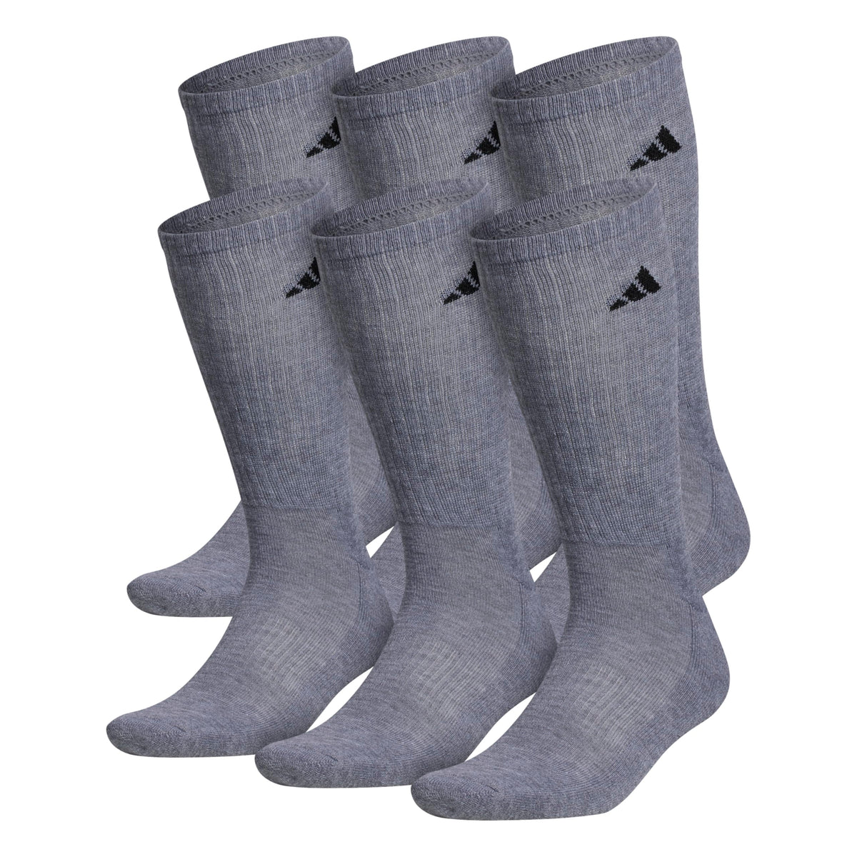 adidas Men's Athletic Cushioned Crew Socks 6 Pairs