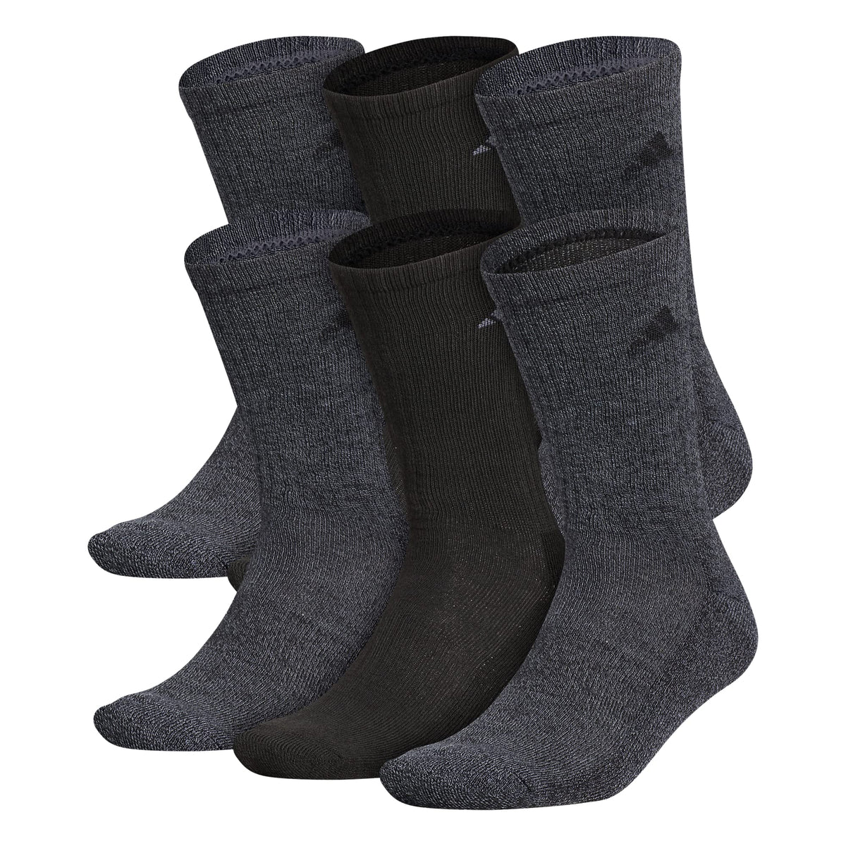 adidas Men's Athletic Cushioned Crew Socks 6 Pairs