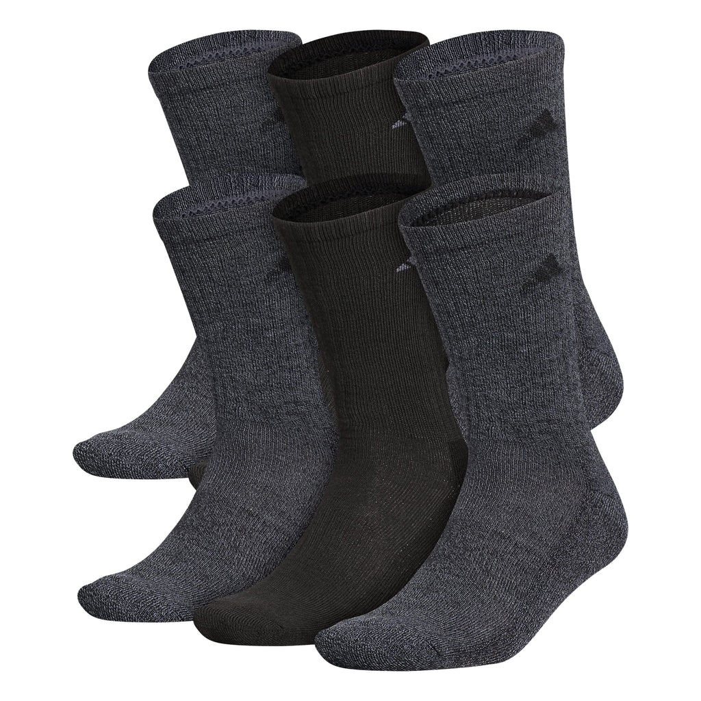 adidas Men's Athletic Cushioned Crew Socks 6 Pairs