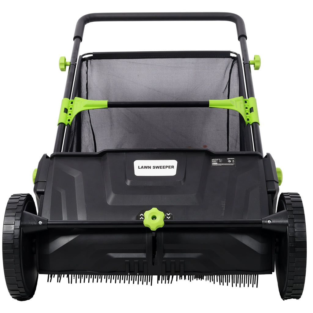 Hand Push Lawn Sweeper - 21 Inch Leaf & Grass Collector