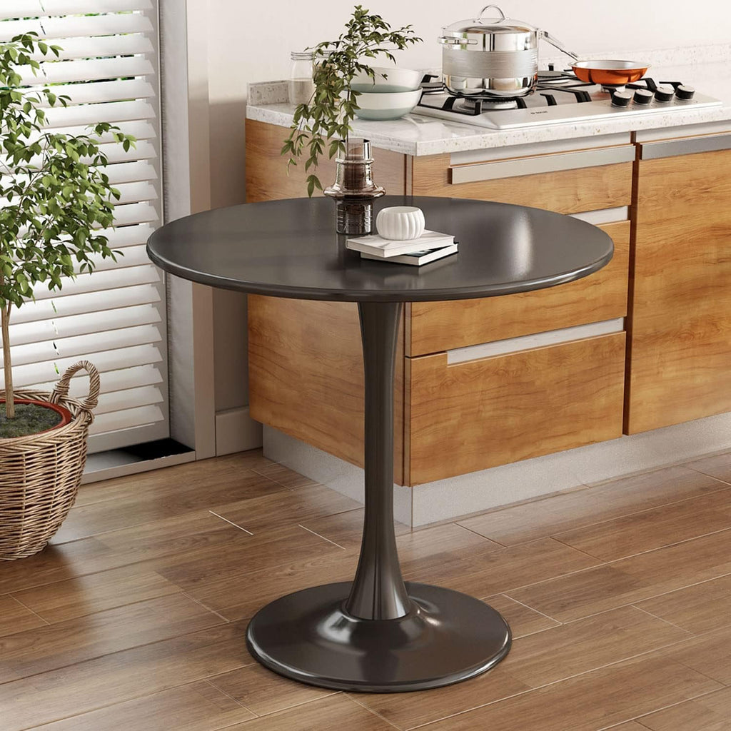 Modern Round Dining Table - Black 31.5''