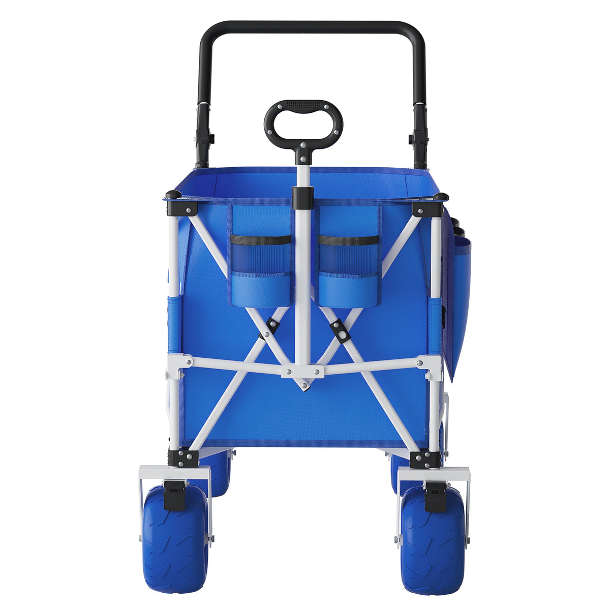 Multi-Functional Folding Wagon Cart with Rotating Handle - Steel