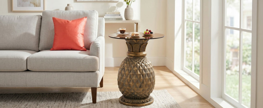 Yellow Pineapple Side Table