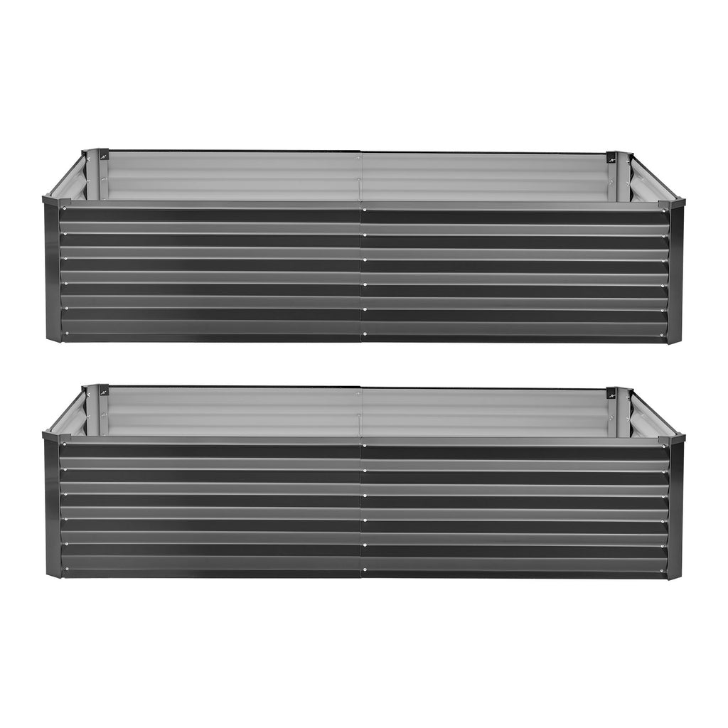 2 Pack Galvanized Raised Garden Beds