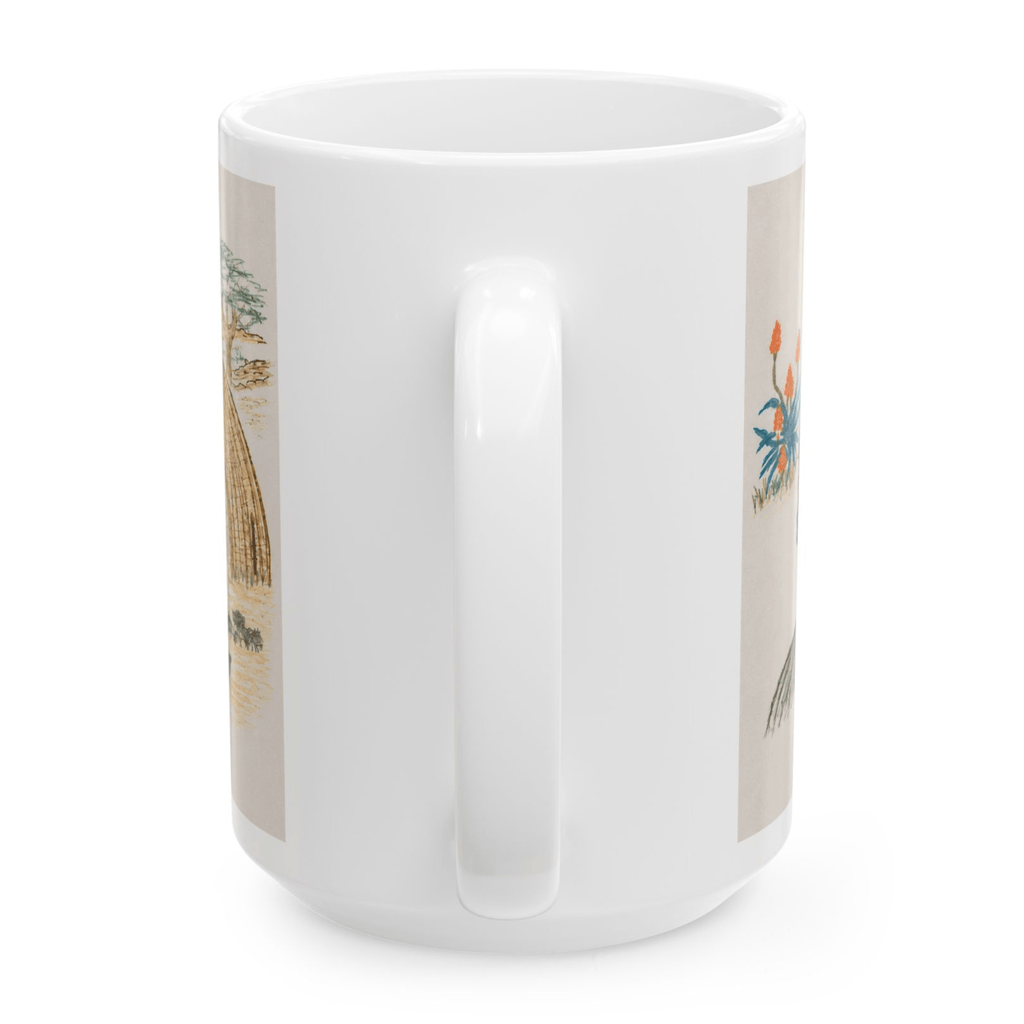 PimsArt South African Tribal Village Portrait Mug From Original Drawing
