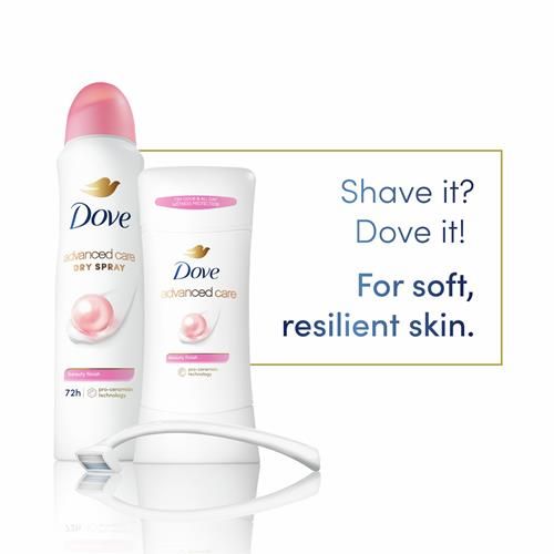 Dove Advanced Care Antiperspirant Deodorant Spray Beauty Finish To Help Skin Barrier Repair After Shaving By Boosting Skins Ceramide Levels 72-Hour Antiperspirant Dedorant For Soft Underarms 3.8