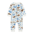 Zippered Cotton Baby Romper Outdoor Crawling Clothes