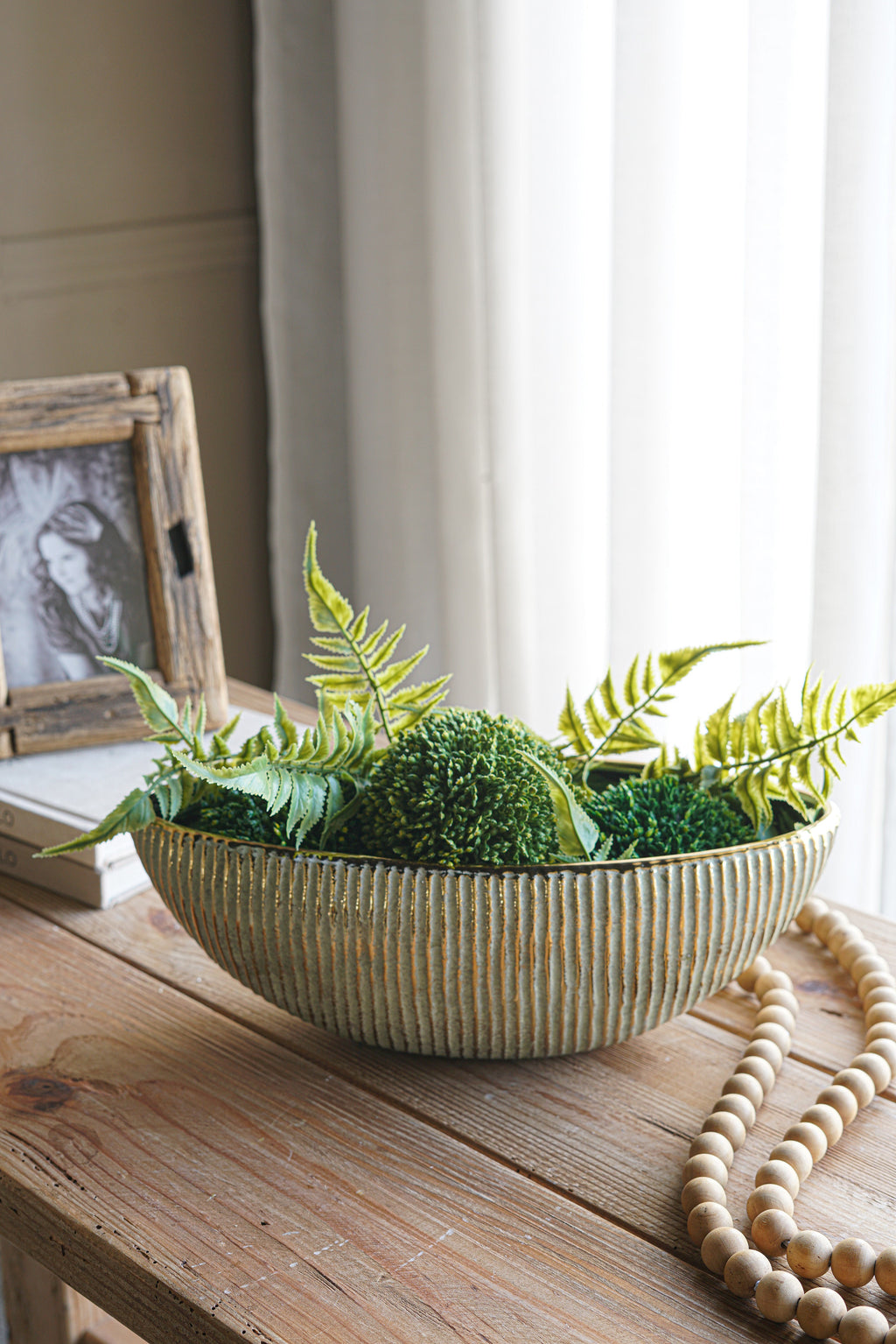 Ceramic Planter Bowl with Textured Finish