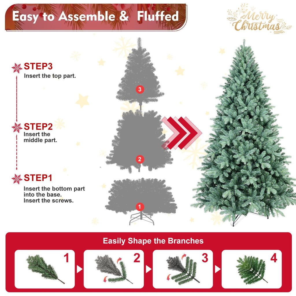 4FT Blue-Green Tint PE/PVC Christmas Tree