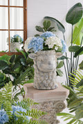Magnesium Sheep Head Planter with Distressed Finish