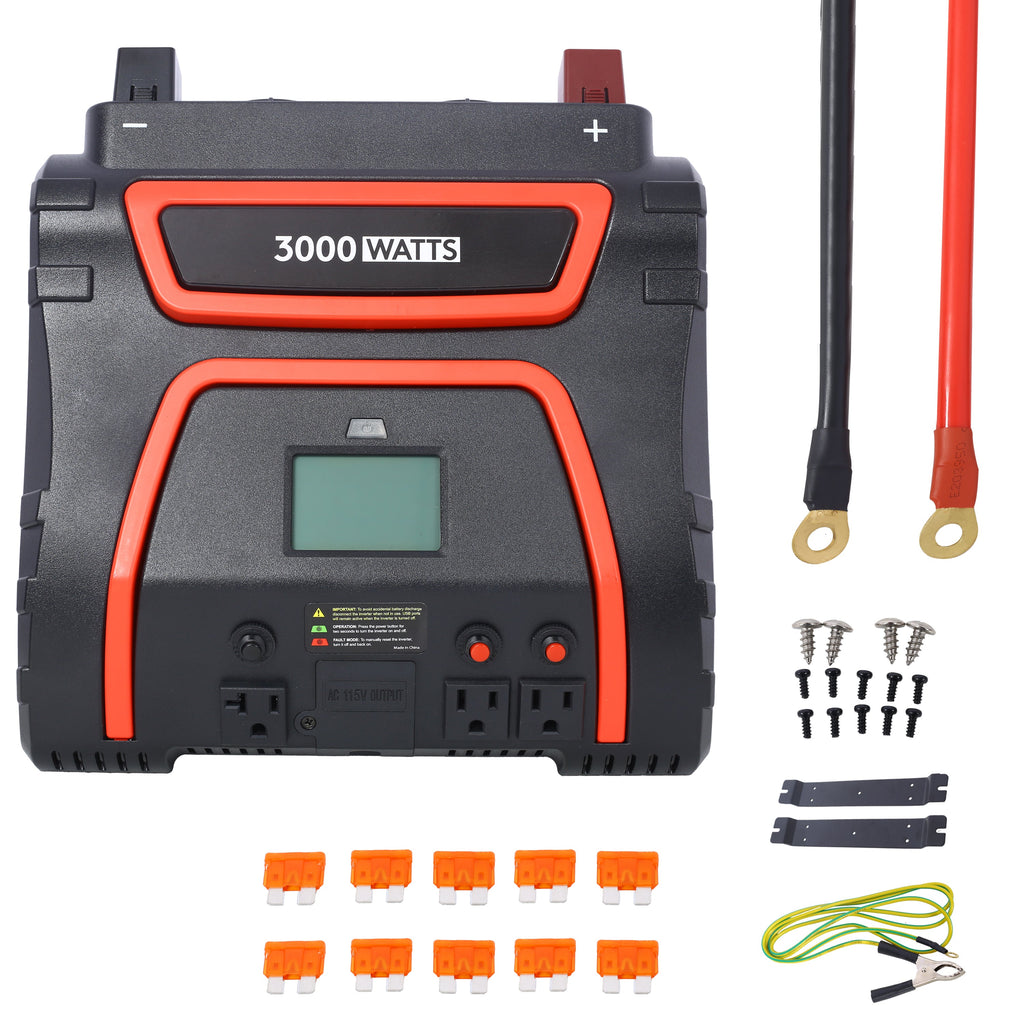 3000 Watt Power Inverter with LED Display - Modified Sine Wave