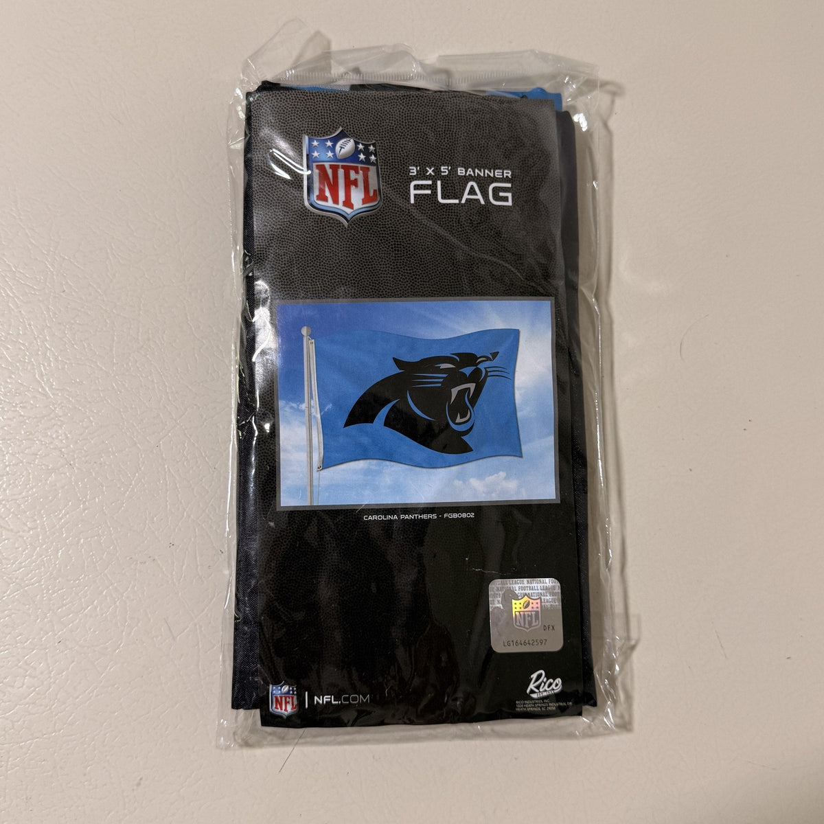 Rico Industries NFL Carolina Panthers 3 x 5 ft Banner Flag, FGB0802