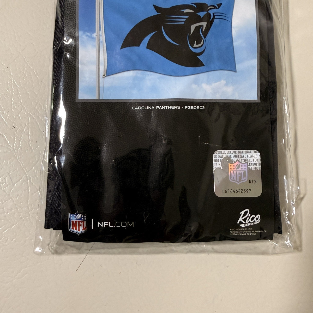 Rico Industries NFL Carolina Panthers 3 x 5 ft Banner Flag, FGB0802
