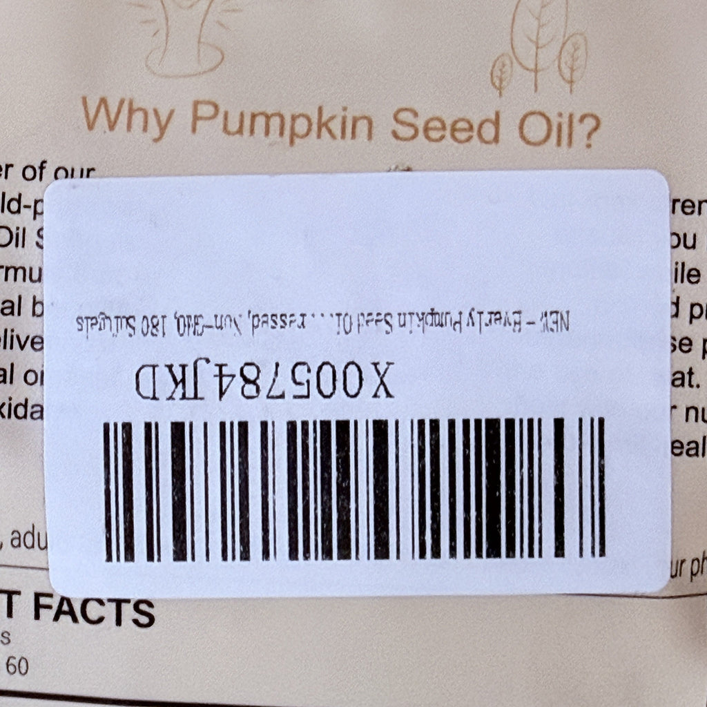 Pumpkin Seed Oil with Saw Palmetto 3000 mg, 180 Softgels, Exp 07/2028