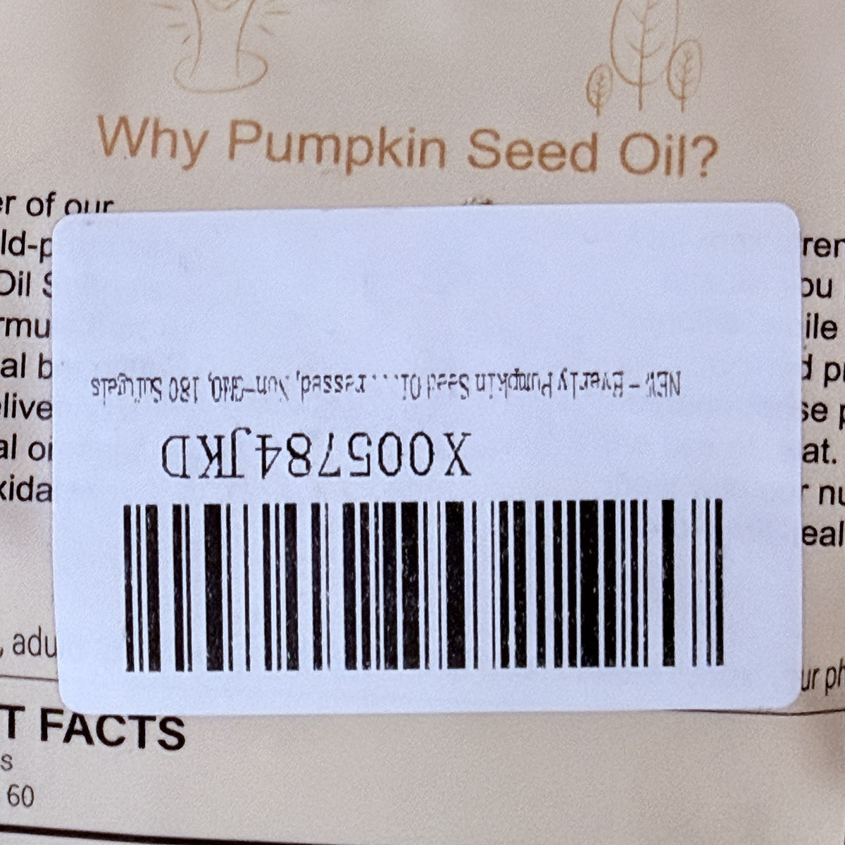 Pumpkin Seed Oil with Saw Palmetto 3000 mg, 180 Softgels, Exp 07/2028