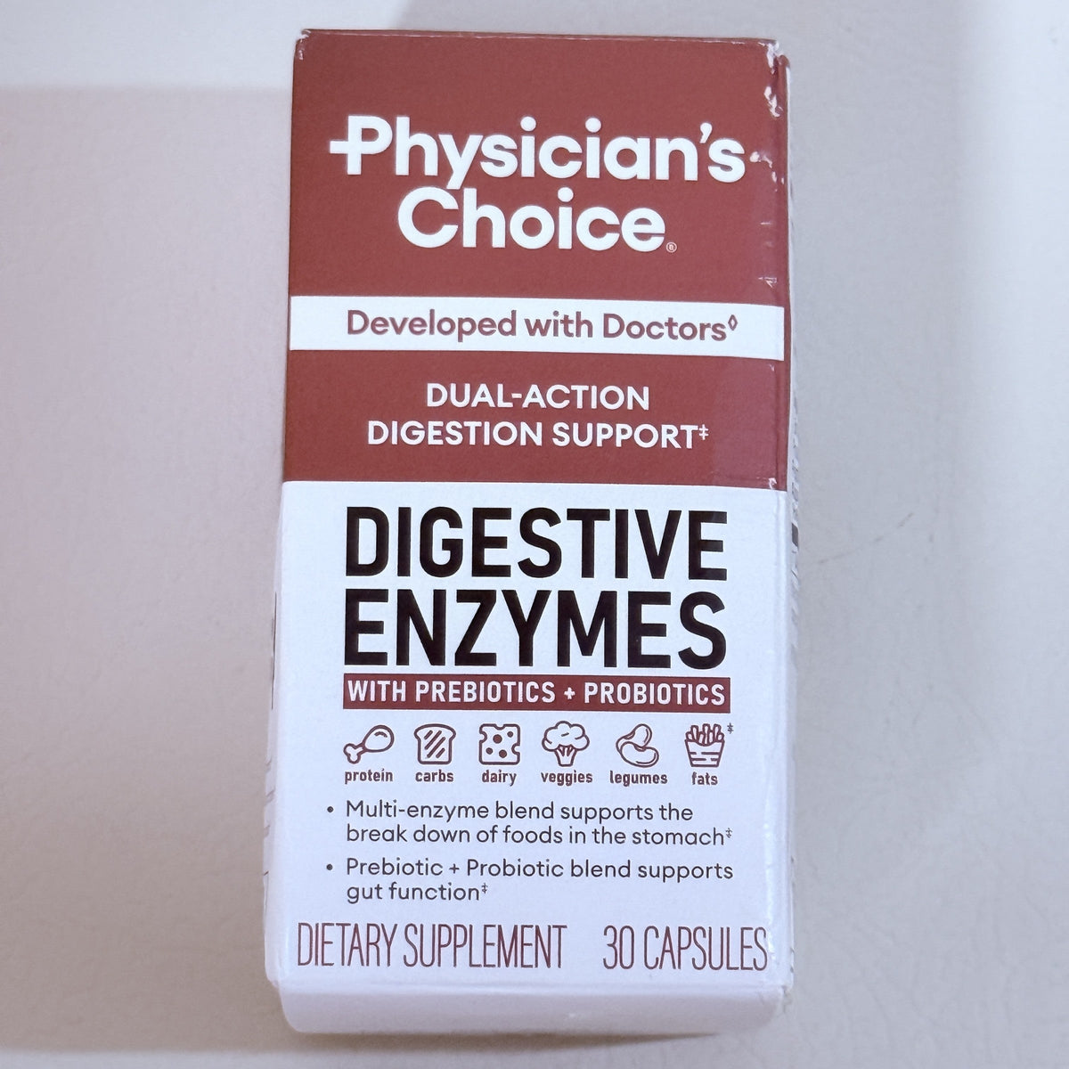 Physician's Choice Digestive Enzymes, 30 Capsules, Best By 10/2027