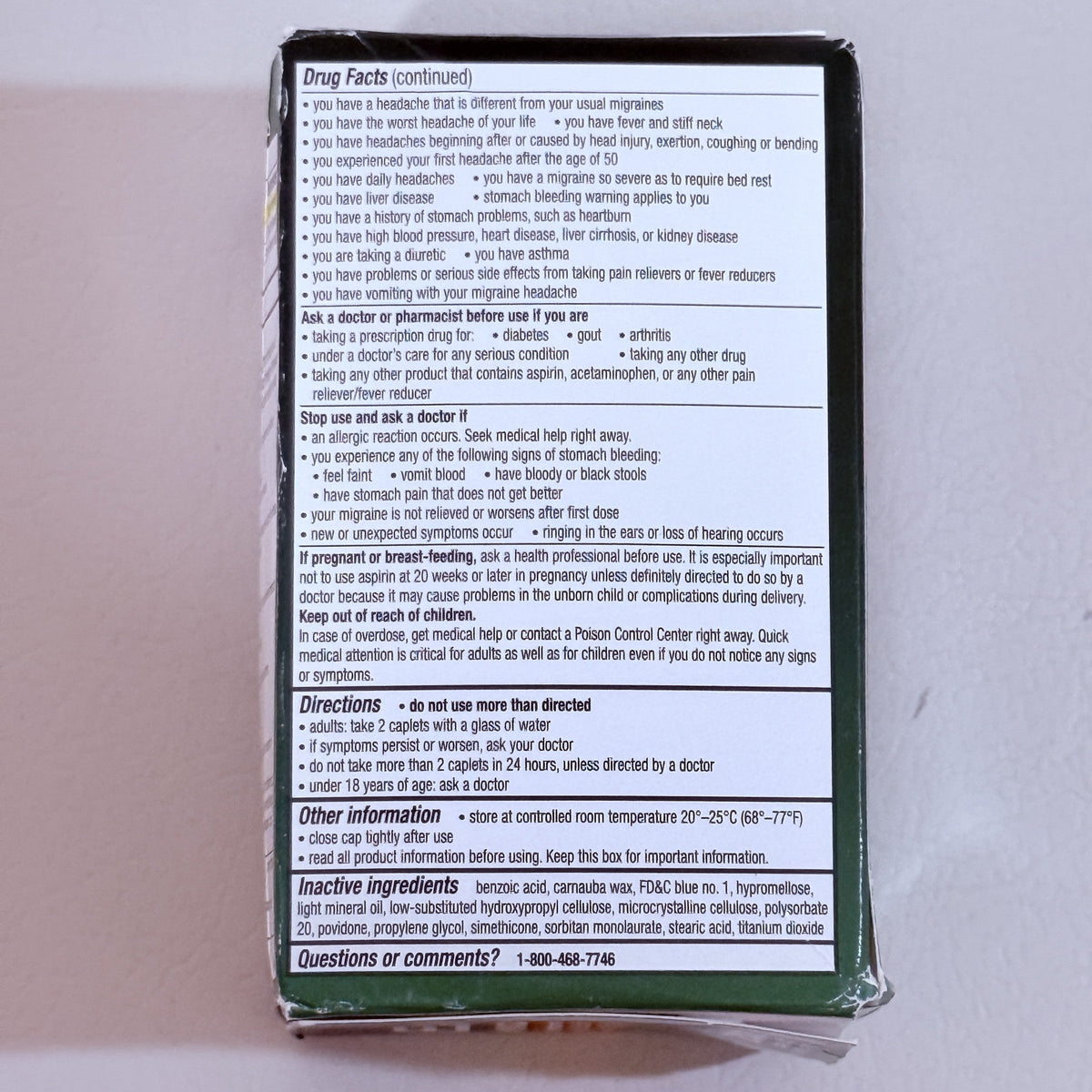 Excedrin Migraine Relief, 200 Caplets, Exp 06/2028