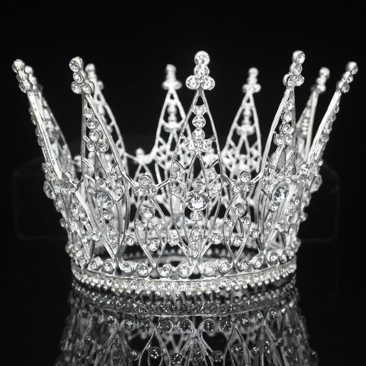 Bridal Rhinestone Tiara Crown for Weddings, Prom & Pageants