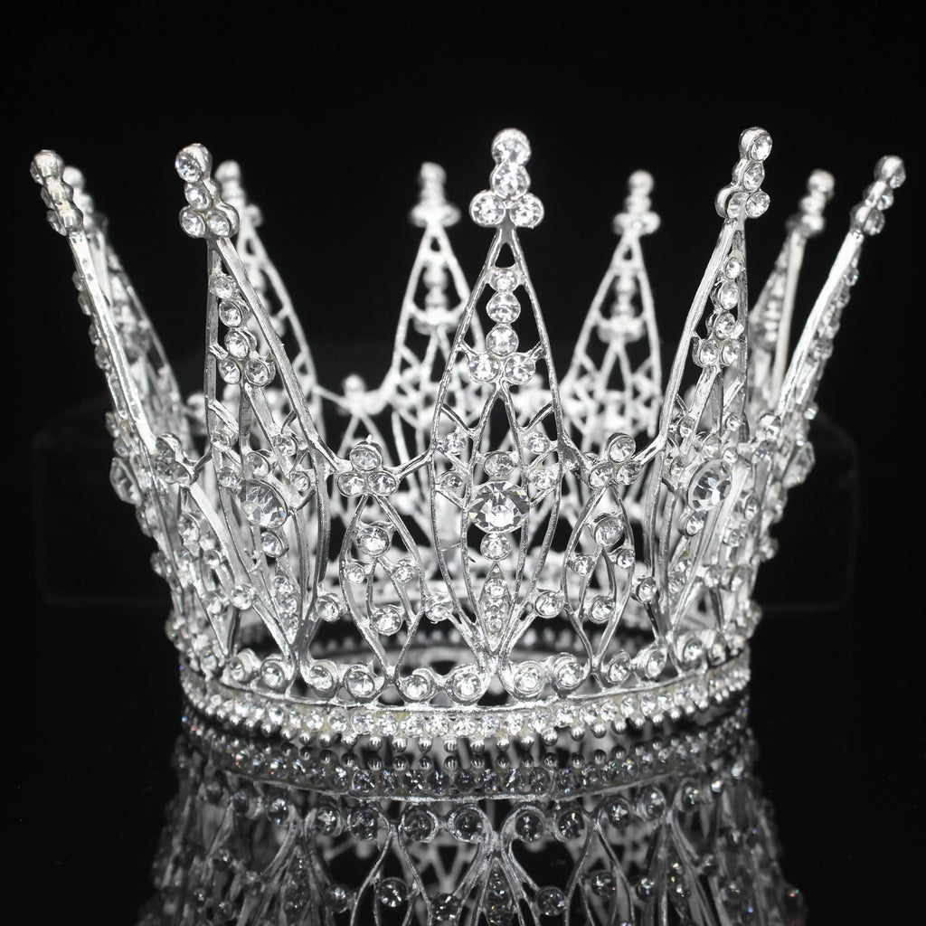 Bridal Rhinestone Tiara Crown for Weddings, Prom & Pageants