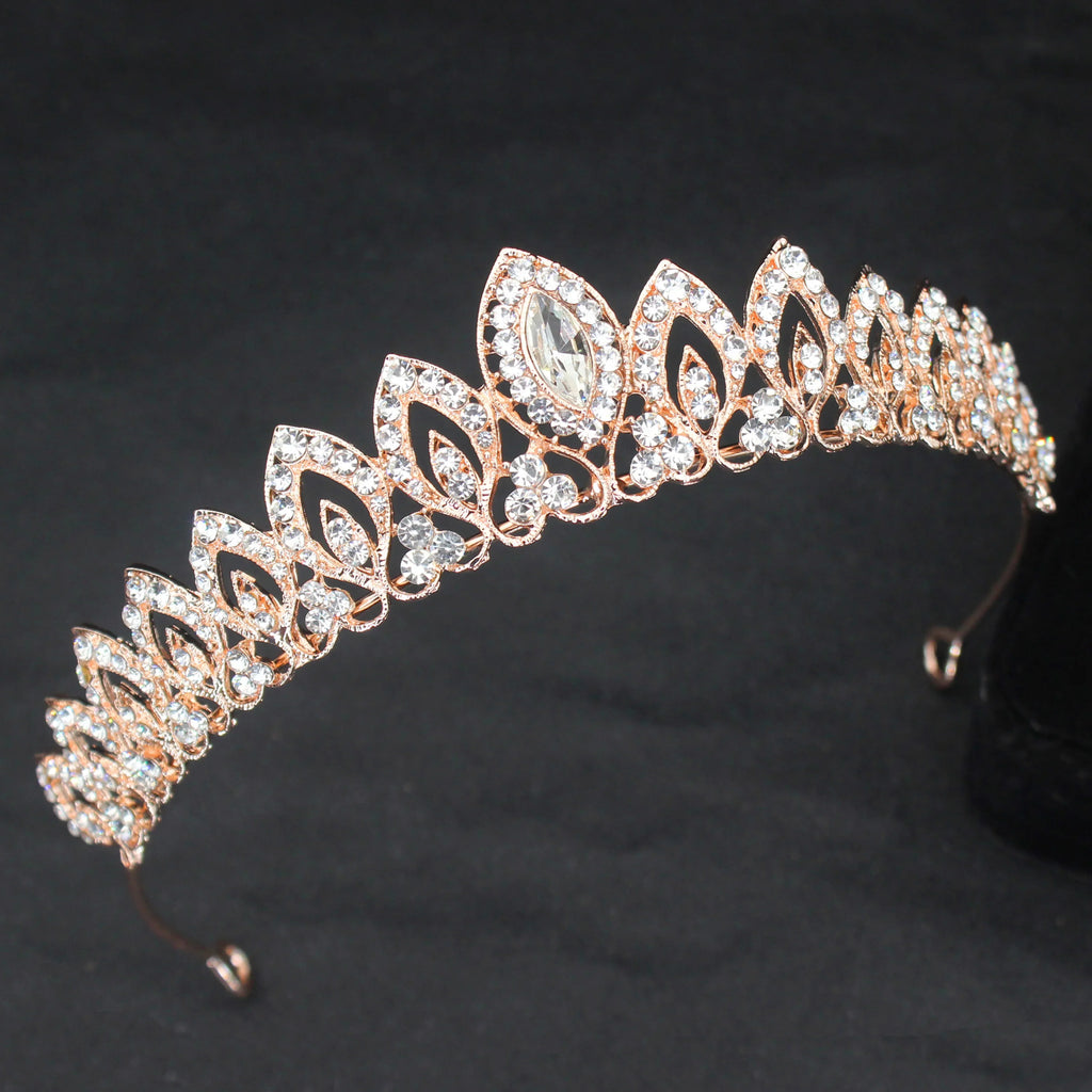 Bridal Rhinestone Tiara Crown for Weddings, Prom & Pageants