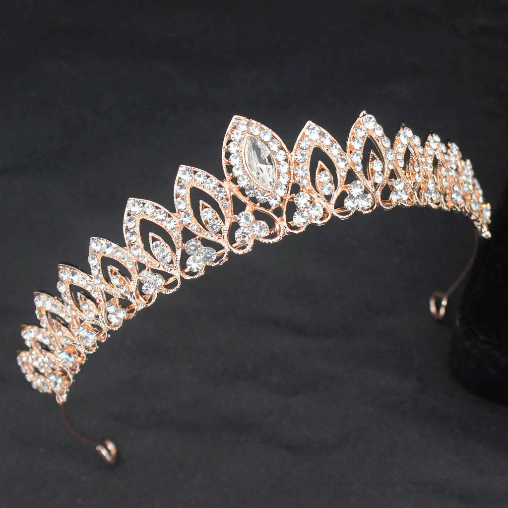 Bridal Rhinestone Tiara Crown for Weddings, Prom & Pageants
